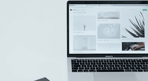 Laptop displaying professional website