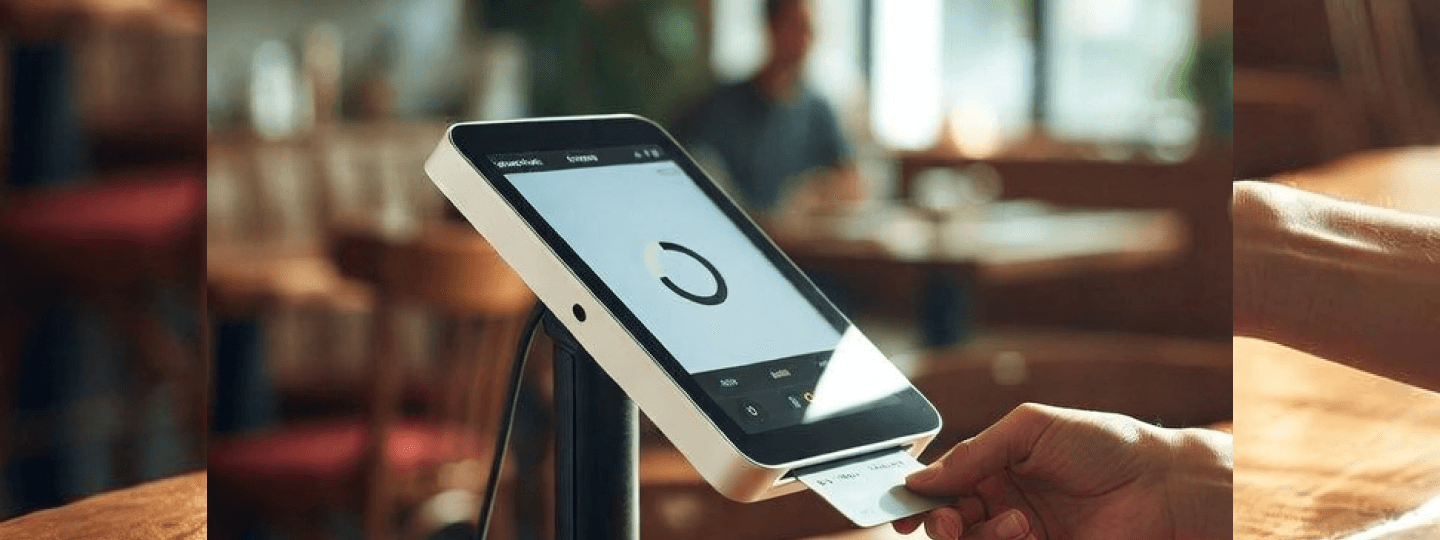Payment terminal accepting a card